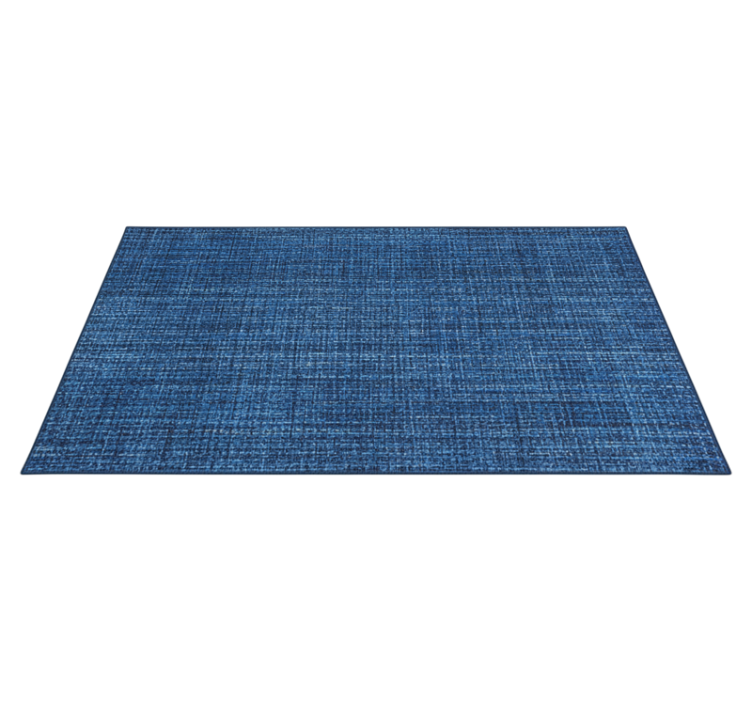 Textured vinyl rug in blue fabric effect - TenStickers