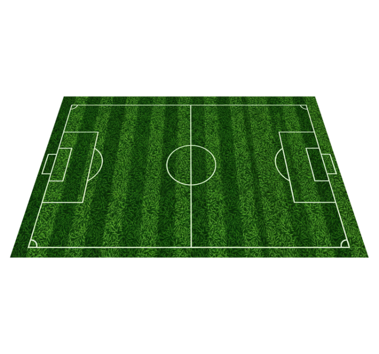 Rectangular vinyl rug with realistic football field - TenStickers