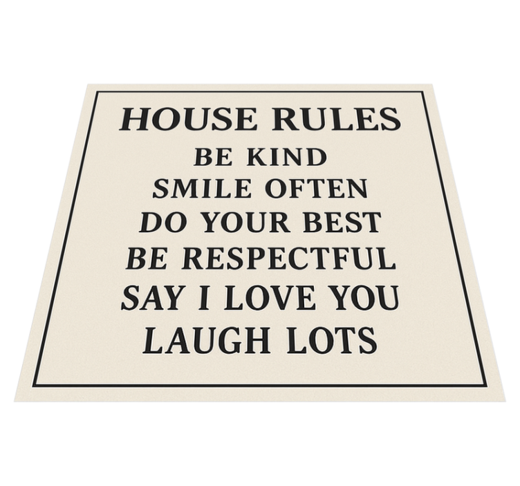 Custom vinyl rug house guidelines - TenStickers