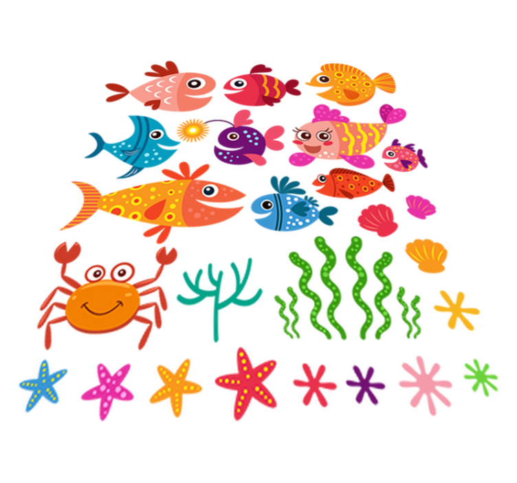 Animal vinyl rug fishes for children - TenStickers