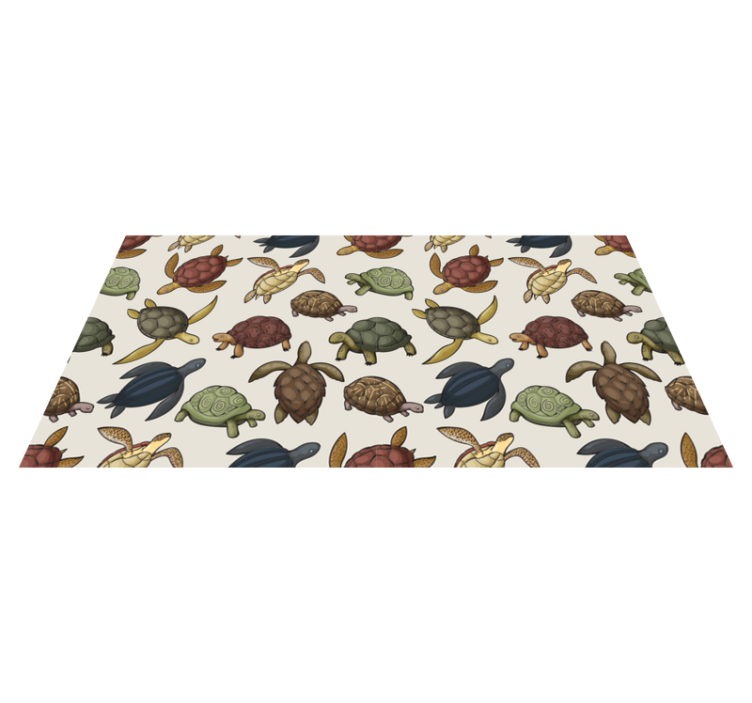 Animal vinyl rug variety of turtles - TenStickers
