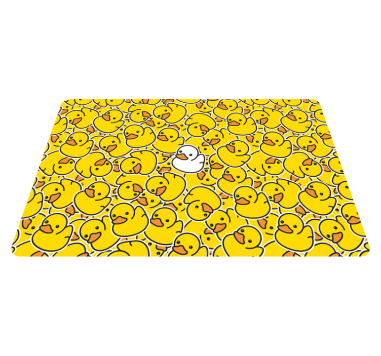 Cute white duck animal vinyl rug - TenStickers