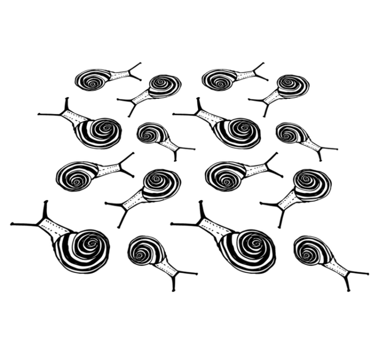 Animal vinyl rug snail set - TenStickers