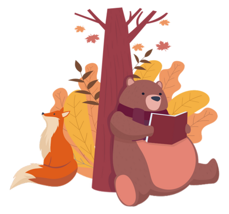 Animal vinyl rug featuring tree with animals - TenStickers