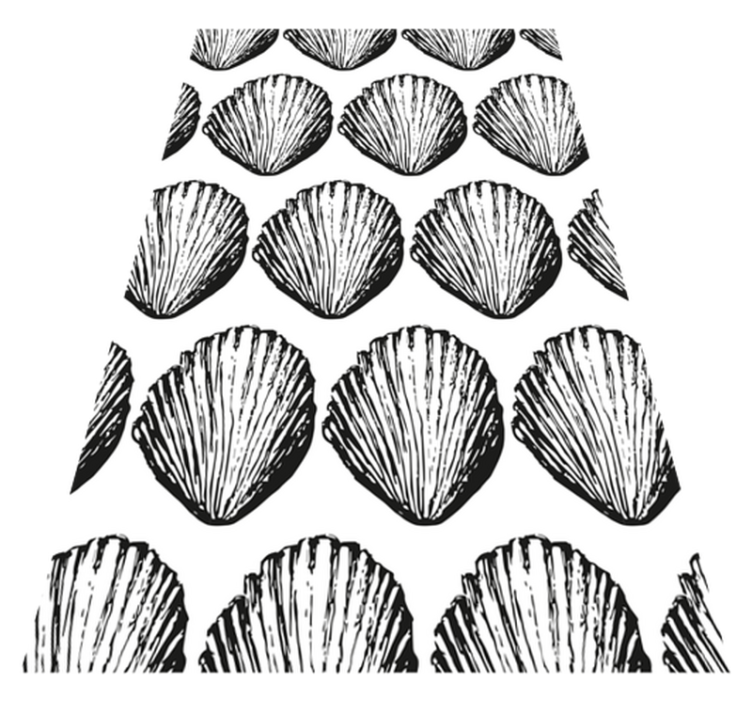 Animal vinyl rug retro seashell design - TenStickers