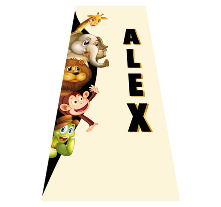 Animal vinyl rug featuring adorable 3d animals - TenStickers