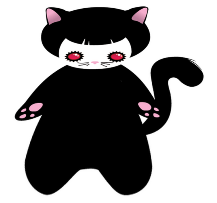 Baby cat monster animal vinyl rug - TenStickers