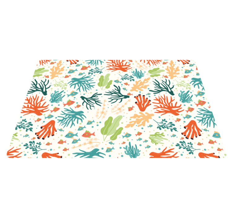 Colorful coral animal vinyl rug - TenStickers
