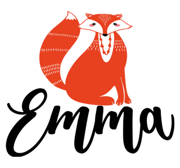 Animal vinyl rug nordic fox personalized - TenStickers