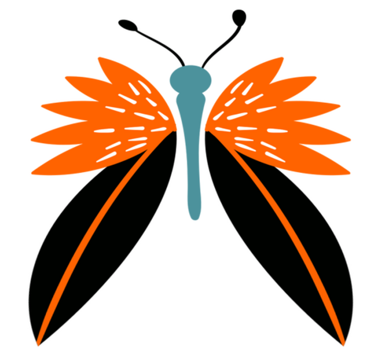 Animal vinyl rug colorful butterfly design - TenStickers