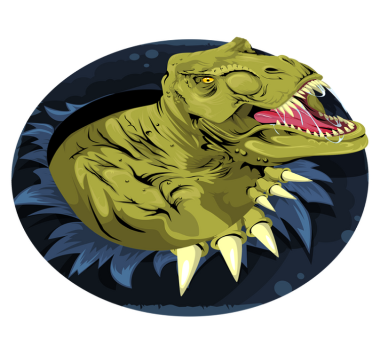 Tyrannosaurus rex skull animal vinyl rug - TenStickers