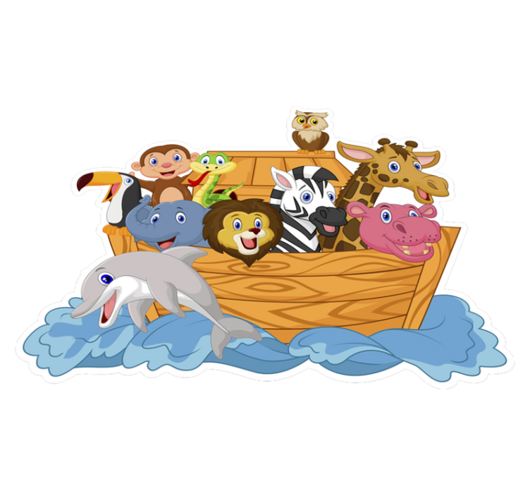 Noah's ark animal vinyl rug - TenStickers