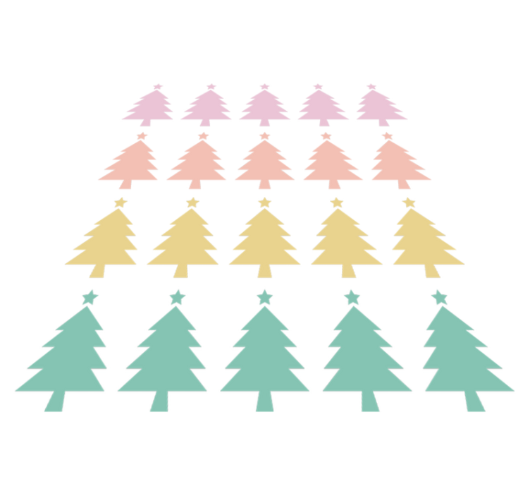 Christmas vinyl rug christmas tree print mat - TenStickers