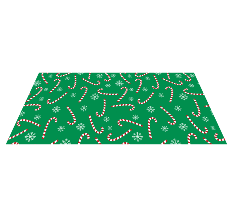 Christmas vinyl rug candy cane design - TenStickers