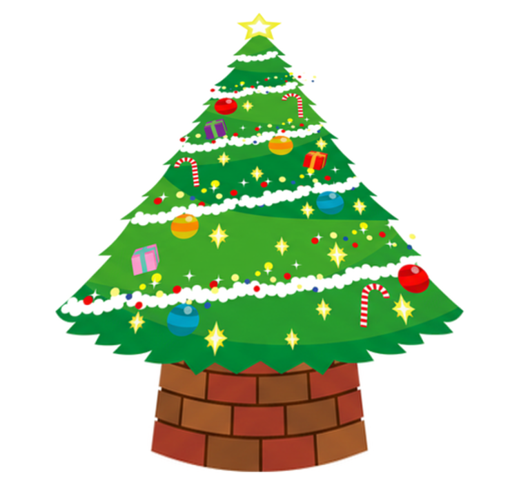Christmas vinyl rug christmas tree mat - TenStickers
