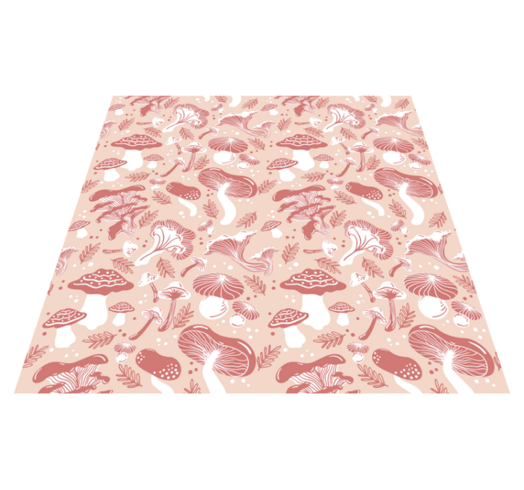 Forest mushrooms floral vinyl rug - TenStickers