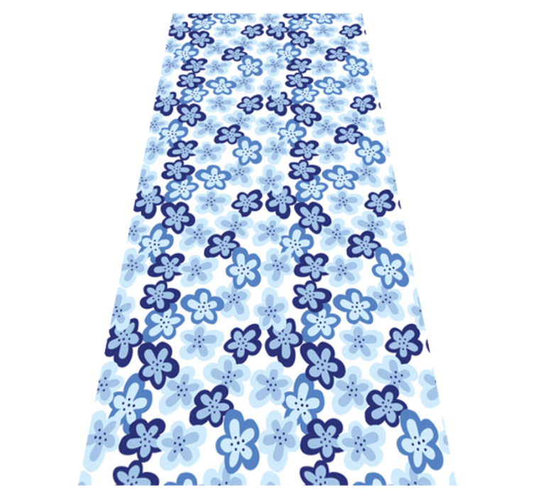 Floral vinyl rug nordic floral design - TenStickers