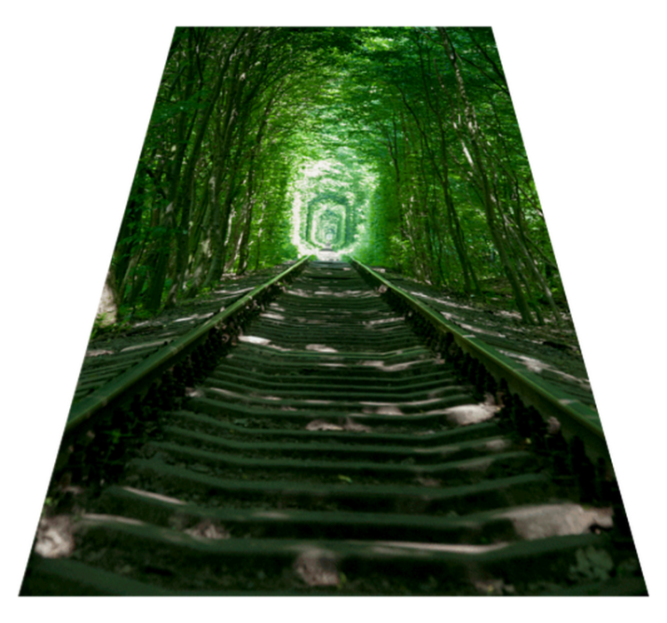 Floral vinyl rug with trails and trees - TenStickers