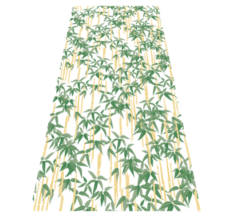 Floral vinyl rug bamboo branches for window - TenStickers