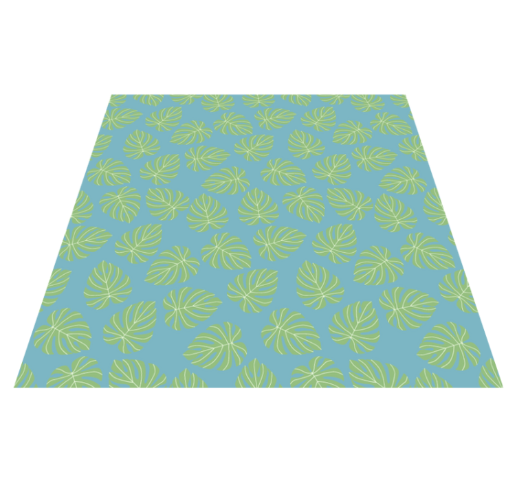 Floral vinyl rug with summertime green leaves design - TenStickers