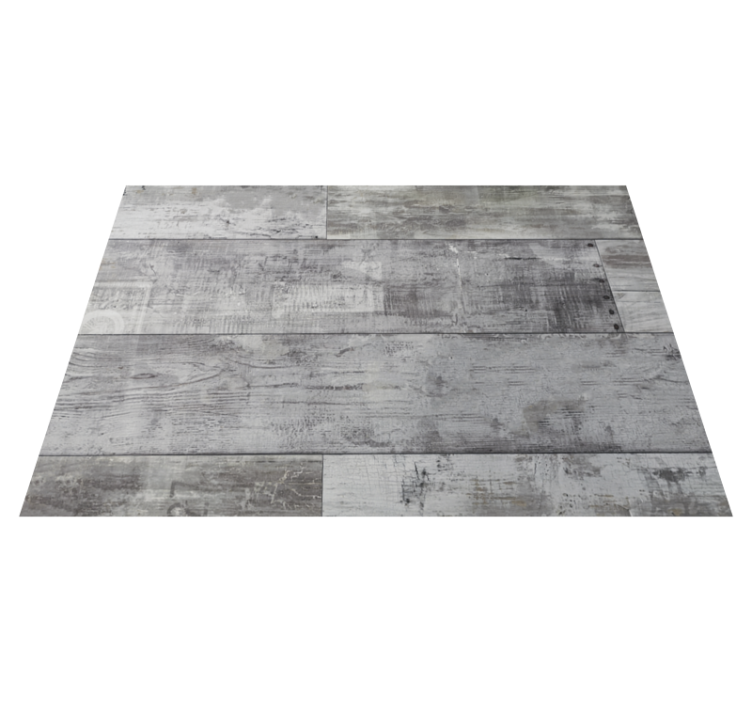 Dining room vinyl rug in grey wooden planks - TenStickers