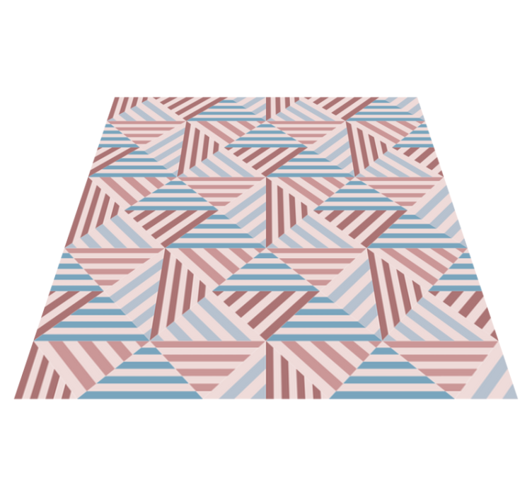 Dining room vinyl rug with abstract design - TenStickers