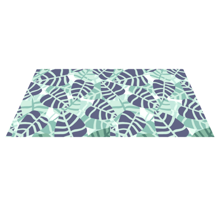 Floral vinyl rug with vibrant tropical flower design - TenStickers