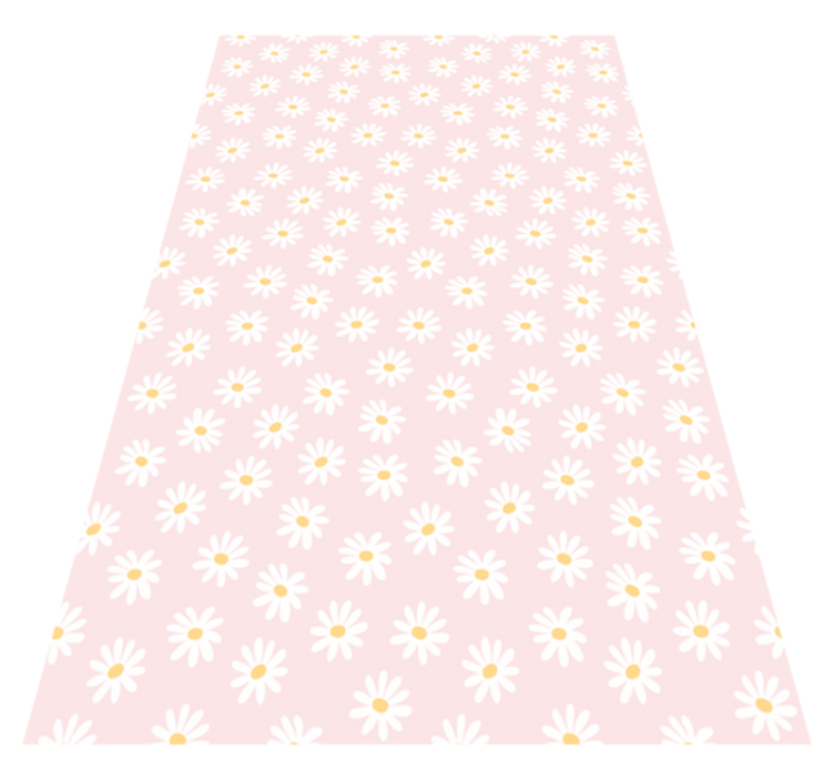 Floral vinyl rug daisy flower design - TenStickers