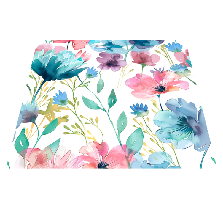 Floral vinyl rug wildflowers of summer - TenStickers