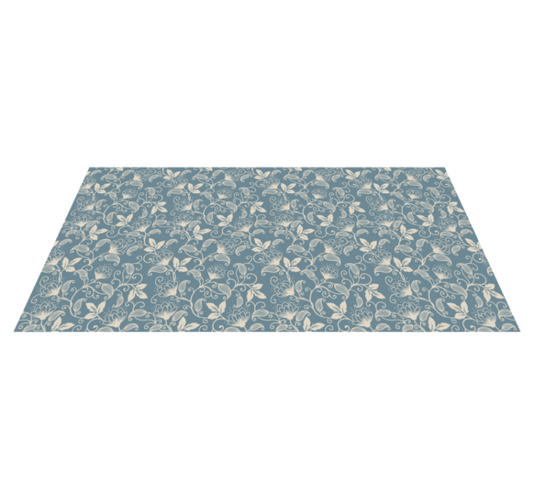 Floral vinyl rug with flower design pattern - TenStickers