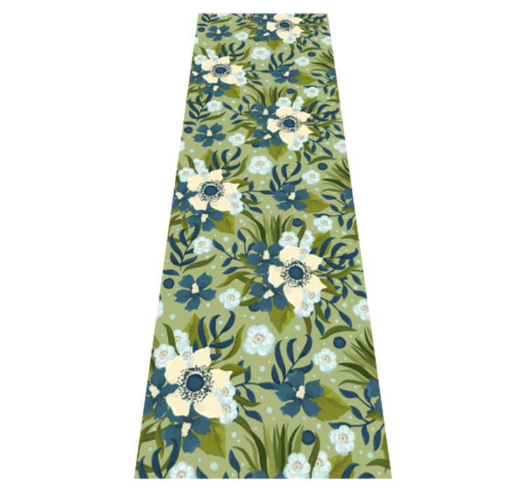 Floral vinyl rug floral nature design - TenStickers