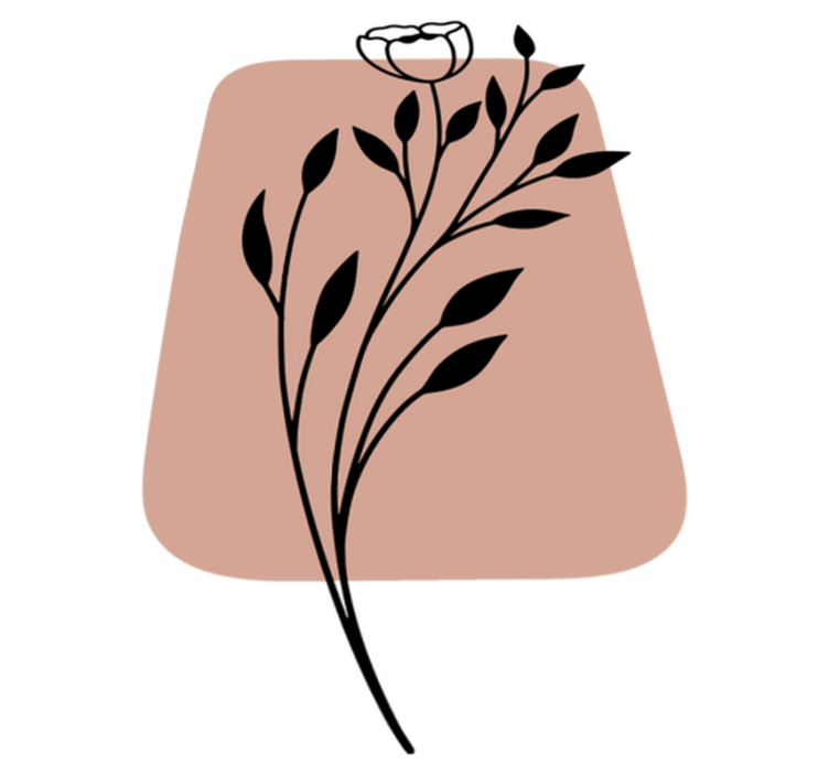 Floral vinyl rug stylish floral touch - TenStickers