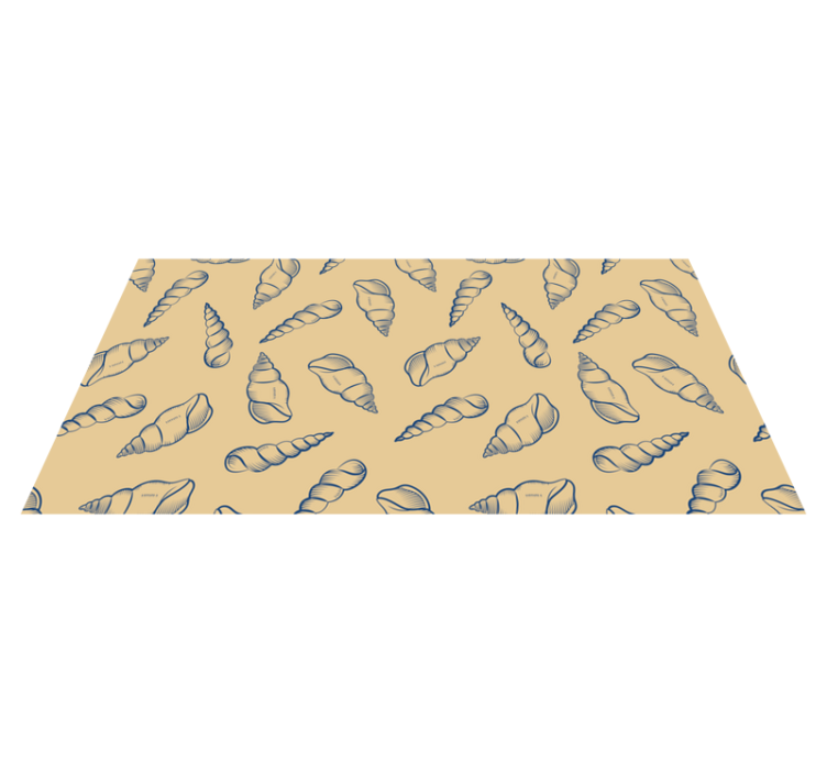 Floral vinyl rug shell motif design - TenStickers