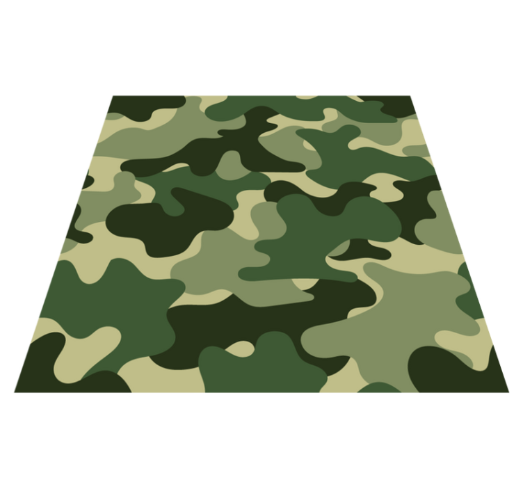 Floral vinyl rug in camouflage pattern design - TenStickers