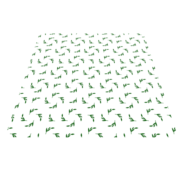 Floral vinyl rug botanical leaf design - TenStickers