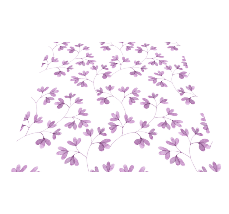 Floral vinyl rug in purple floral pattern - TenStickers