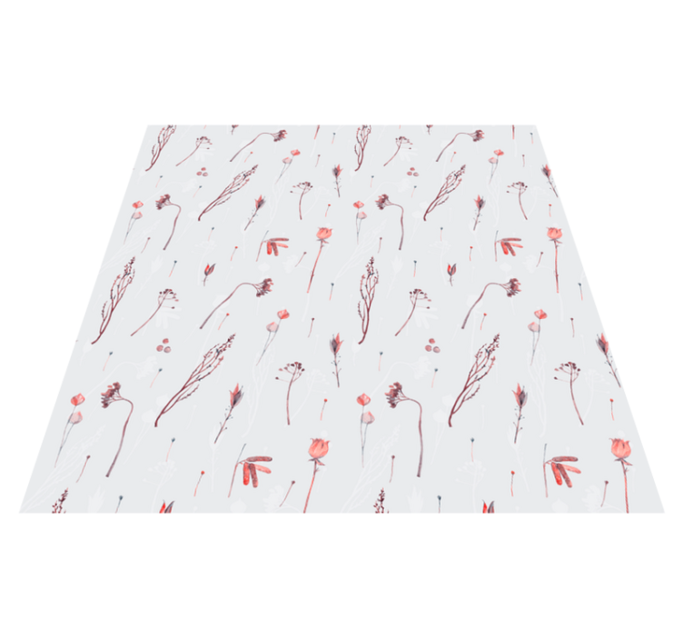 Delicate floral pattern floral vinyl rug - TenStickers