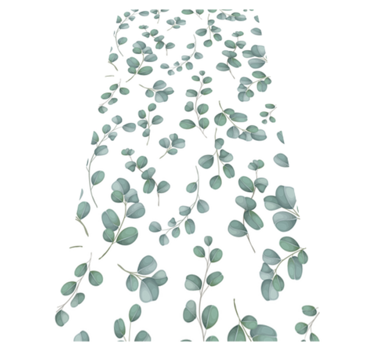 Floral vinyl rug eucalyptus greenery design - TenStickers