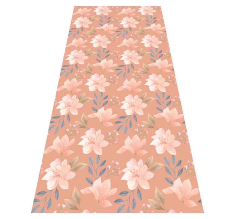 Blossom floral pattern floral vinyl rug - TenStickers