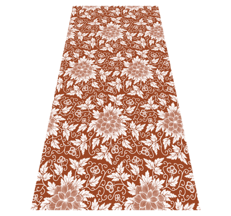 Floral vinyl rug botanical composition design - TenStickers
