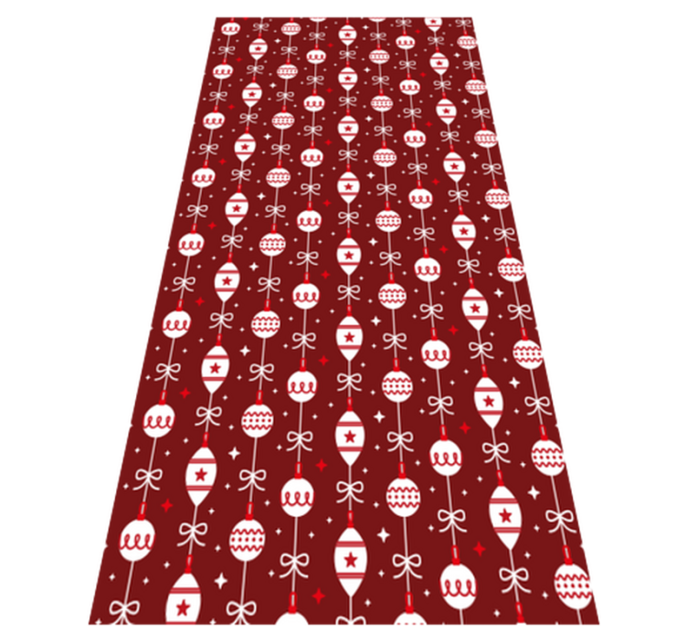 Christmas vinyl rug with christmas ornaments - TenStickers