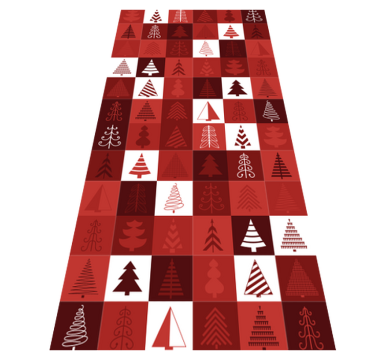Christmas vinyl rug christmas patchwork design - TenStickers