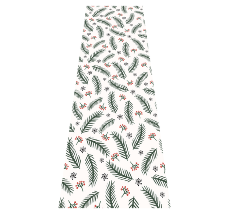 Christmas vinyl rug with pine branch design - TenStickers