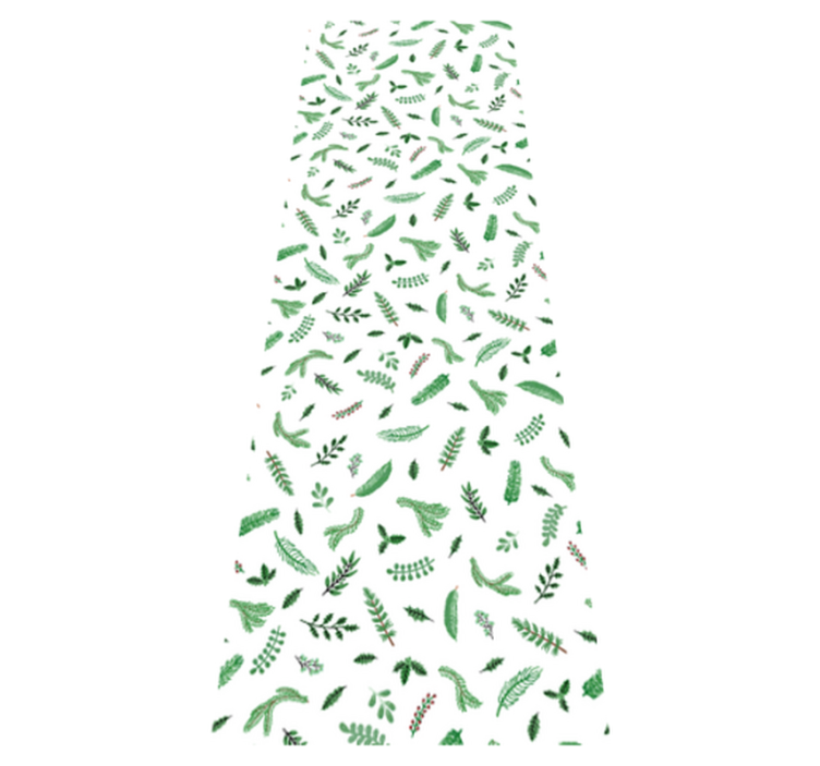 Christmas vinyl rug with leaves pattern design - TenStickers