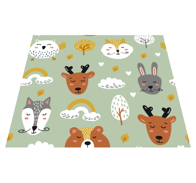 Kids vinyl rug nordic mountains design - TenStickers
