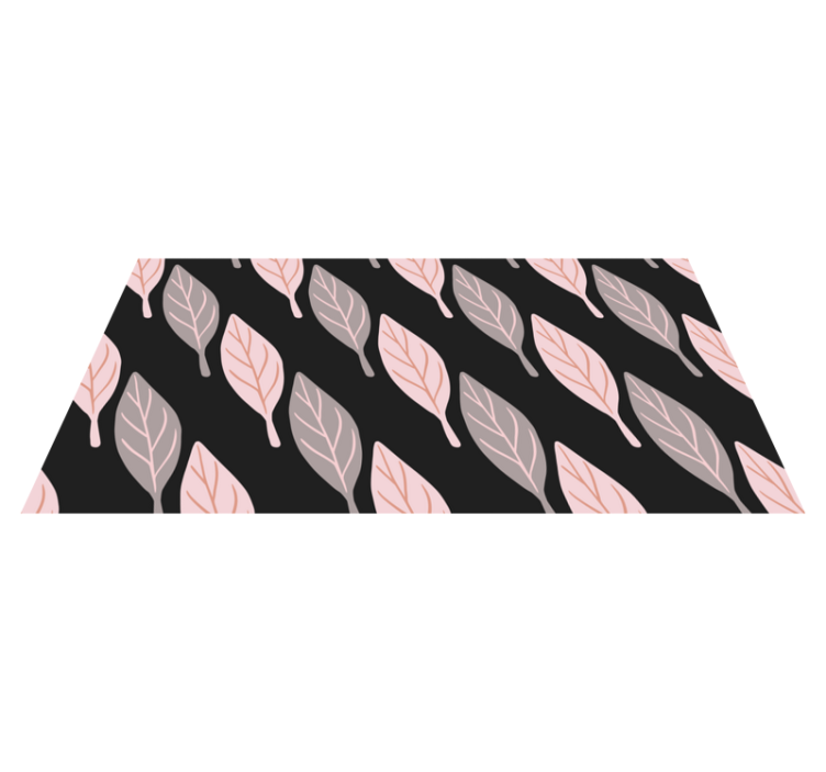 Floral vinyl rug with elegant leaf design - TenStickers