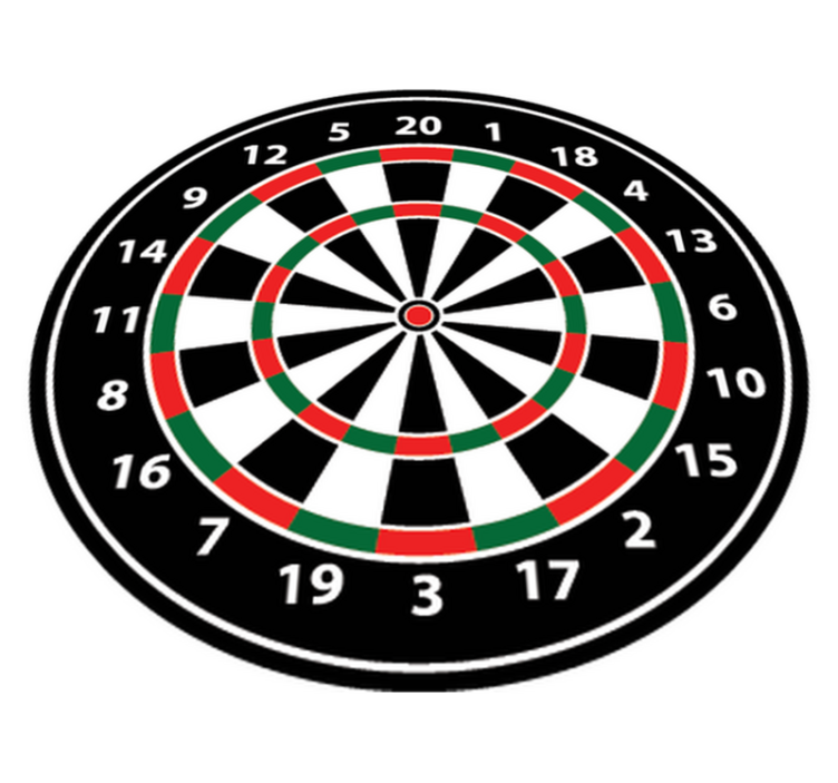 Gaming vinyl rug dartboard adhesive decal - TenStickers