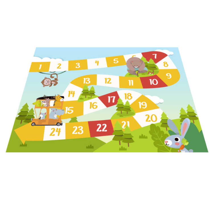 Gaming vinyl rug wildlife board game design - TenStickers