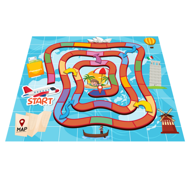 Gaming vinyl rug for board game adventures - TenStickers