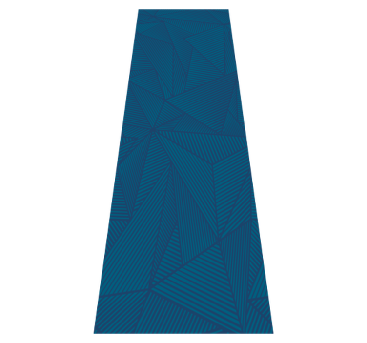 Blue geometric simple pattern office vinyl rug - TenStickers